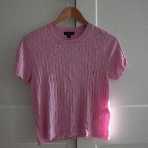 Cropped J. Crew Cashmere Short sleeved Sweater
